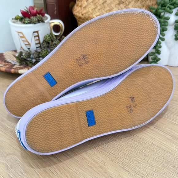 KEDS X KATE SPADE Triple Kick Colorblock Sneakers Size 7.5 Lavender Trimmed - Picture 8 of 10